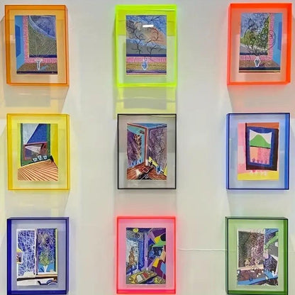 BowLift | Acrylic Photo Frame | Neon Minimalist Desk Display