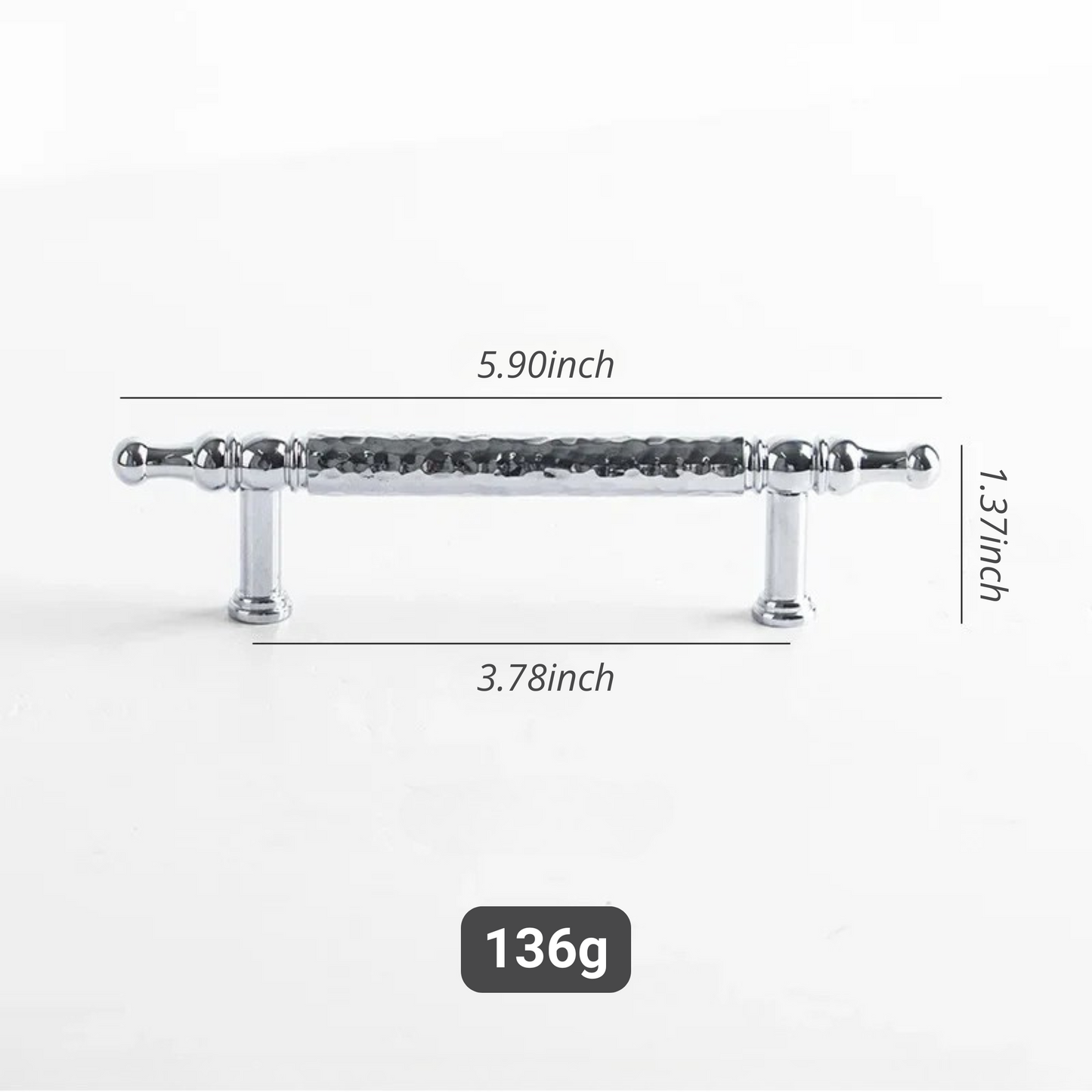 French Handmade Hammered Pattern Cabinet Drawer Door Handle | Skanto