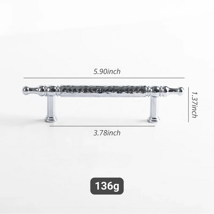 French Handmade Hammered Pattern Cabinet Drawer Door Handle | Skanto