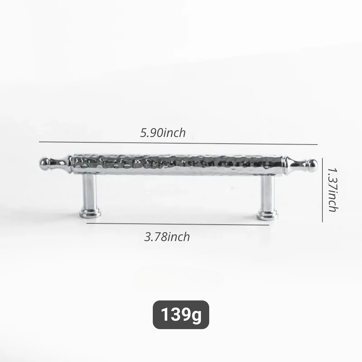 French Handmade Hammered Pattern Cabinet Drawer Door Handle | Skanto