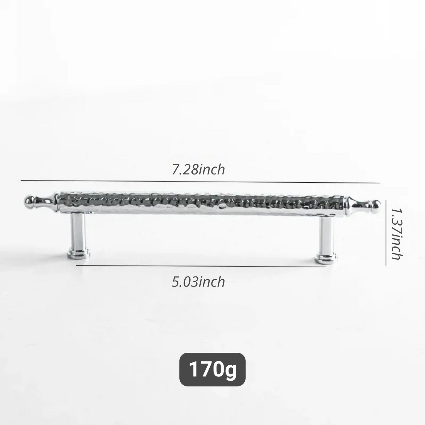 French Handmade Hammered Pattern Cabinet Drawer Door Handle | Skanto