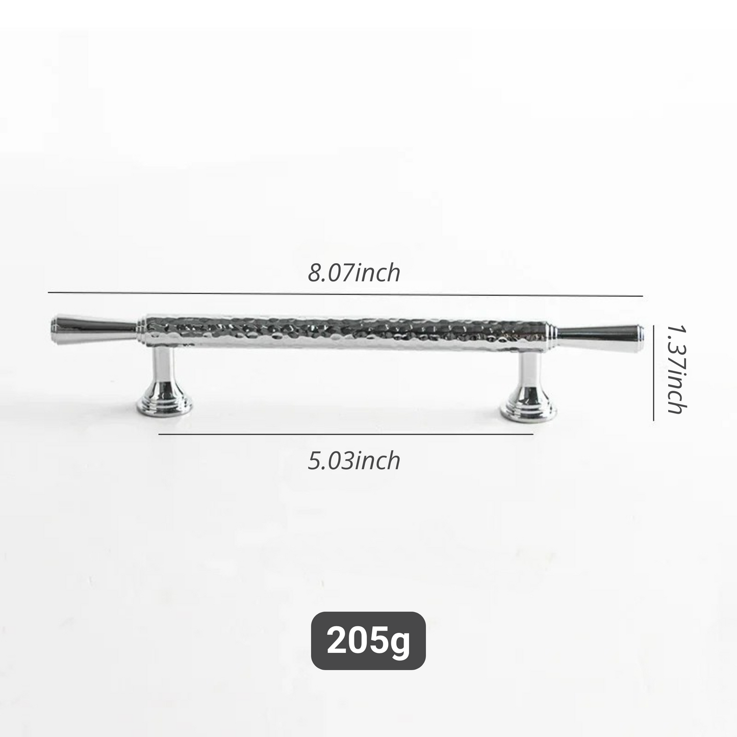 French Handmade Hammered Pattern Cabinet Drawer Door Handle | Skanto
