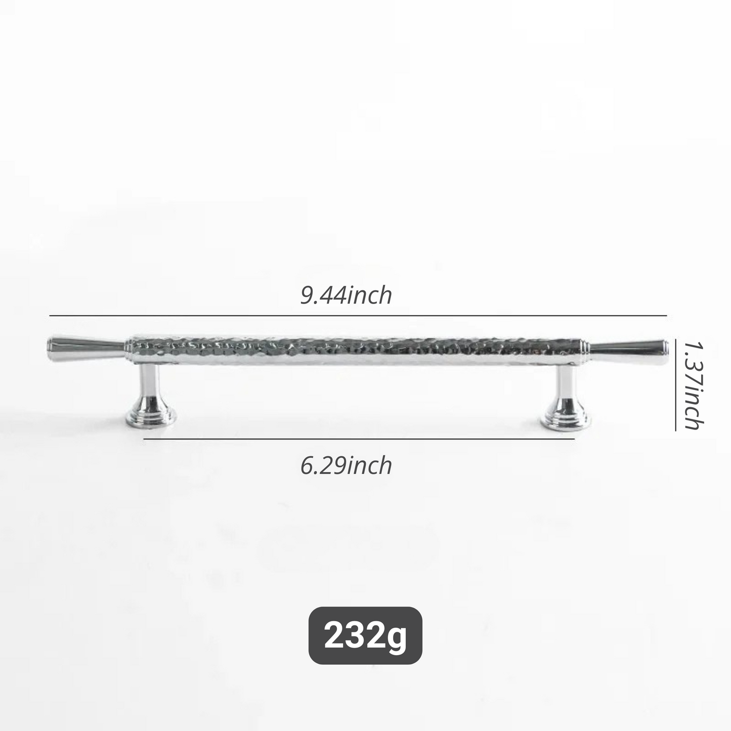 French Handmade Hammered Pattern Cabinet Drawer Door Handle | Skanto