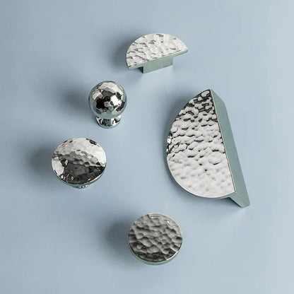 French Handmade Hammered Pattern Cabinet Drawer Door Handle | Skanto