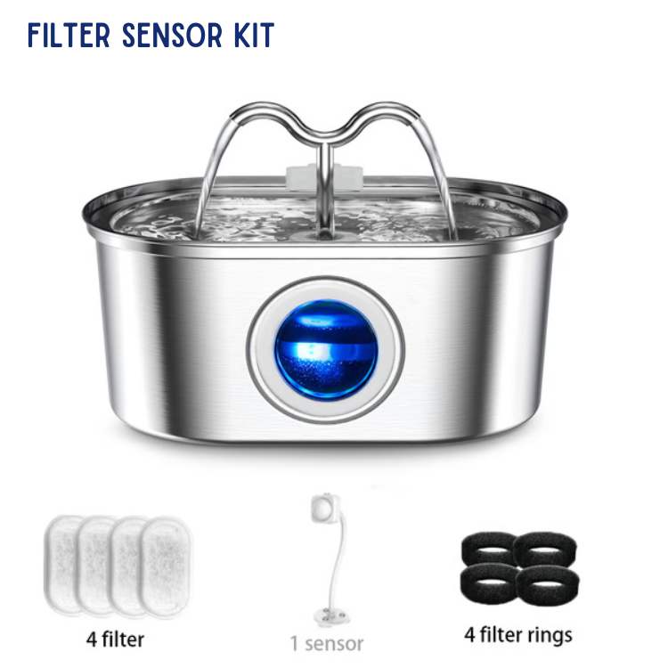 Skanto | Pet Water Fountain | Silent Operation, Durable Stainless Steel & Ideal for Cats and Dogs