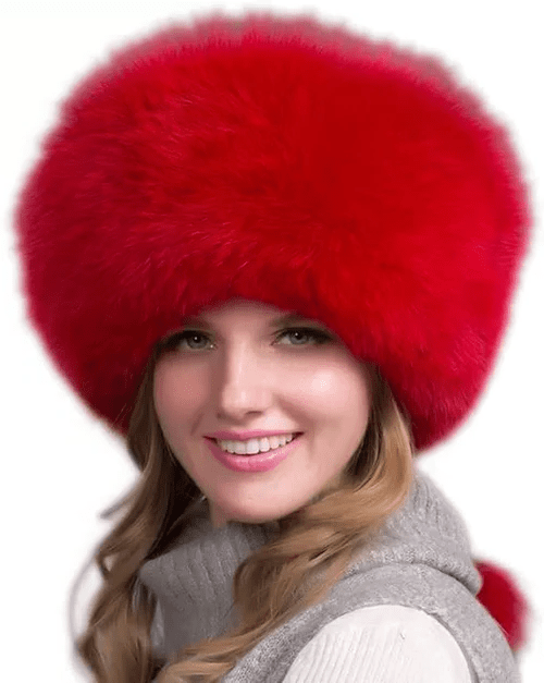 Skanto | FurLuxe Natural Reinfell Winter Hat | Thick Fur Hat with Earmuffs for Elegant Cold Weather Style