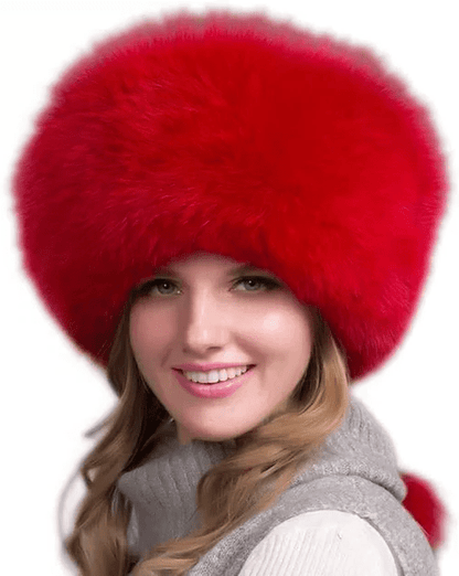 Skanto | FurLuxe Natural Reinfell Winter Hat | Thick Fur Hat with Earmuffs for Elegant Cold Weather Style