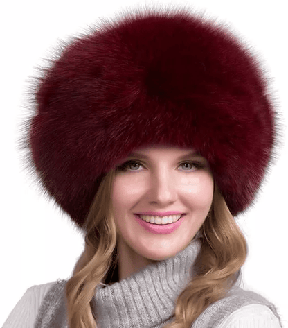 Skanto | FurLuxe Natural Reinfell Winter Hat | Thick Fur Hat with Earmuffs for Elegant Cold Weather Style