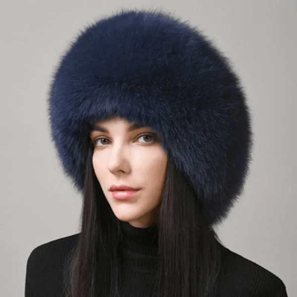 Skanto | FurLuxe Natural Reinfell Winter Hat | Thick Fur Hat with Earmuffs for Elegant Cold Weather Style