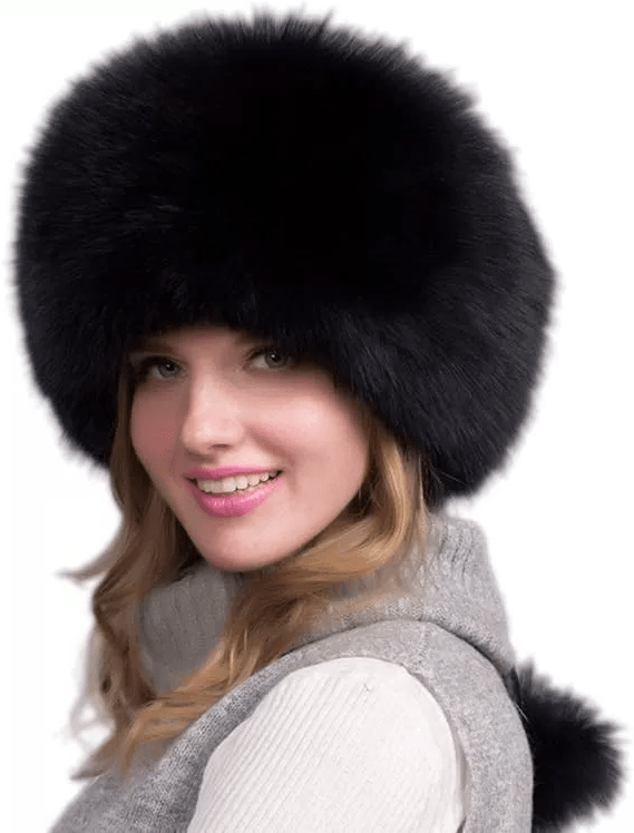 Skanto | FurLuxe Natural Reinfell Winter Hat | Thick Fur Hat with Earmuffs for Elegant Cold Weather Style