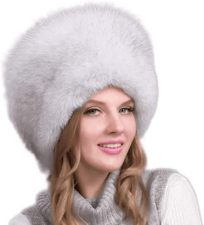 Skanto | FurLuxe Natural Reinfell Winter Hat | Thick Fur Hat with Earmuffs for Elegant Cold Weather Style