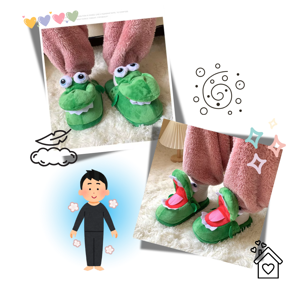 Fun and Cozy Crocodile Slippers