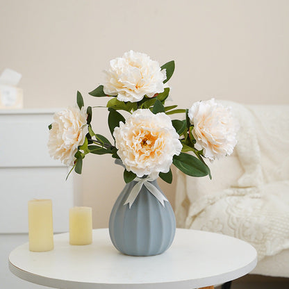 Artificial 5 large head peony flowers