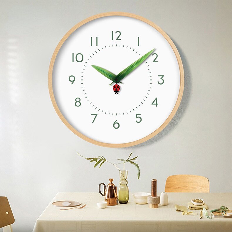 BowLift | Timeless Perch Clock - Chic Natural Time Clock with Bird and Flowers