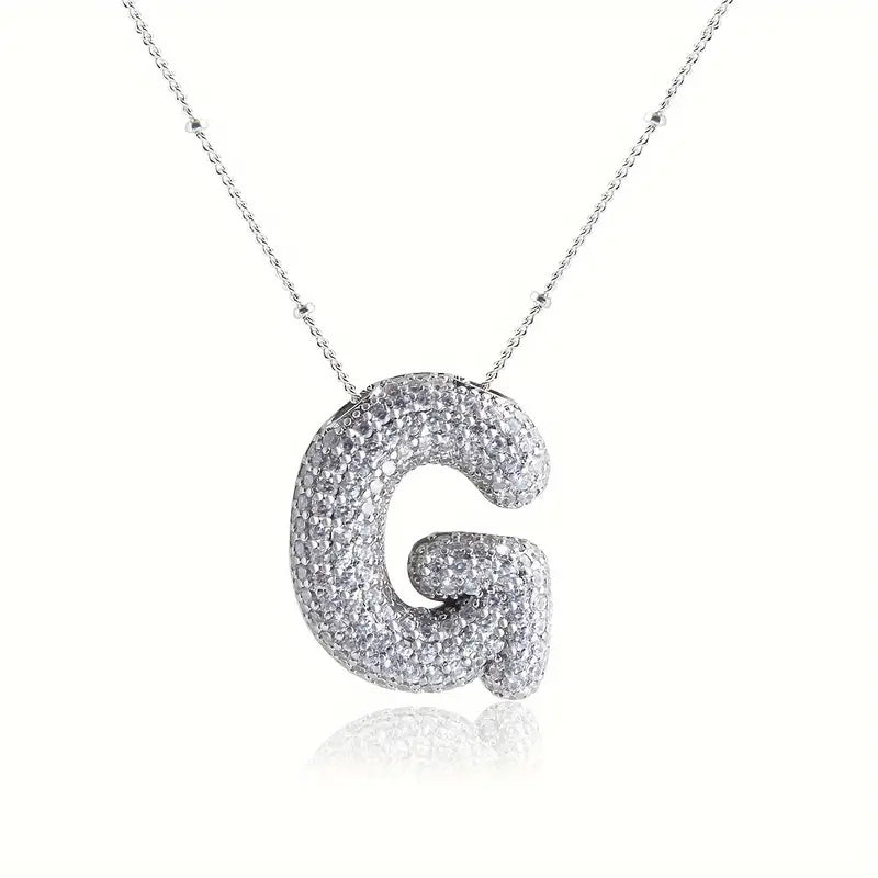 Skanto | Alphabet Diamond Pendant Necklace