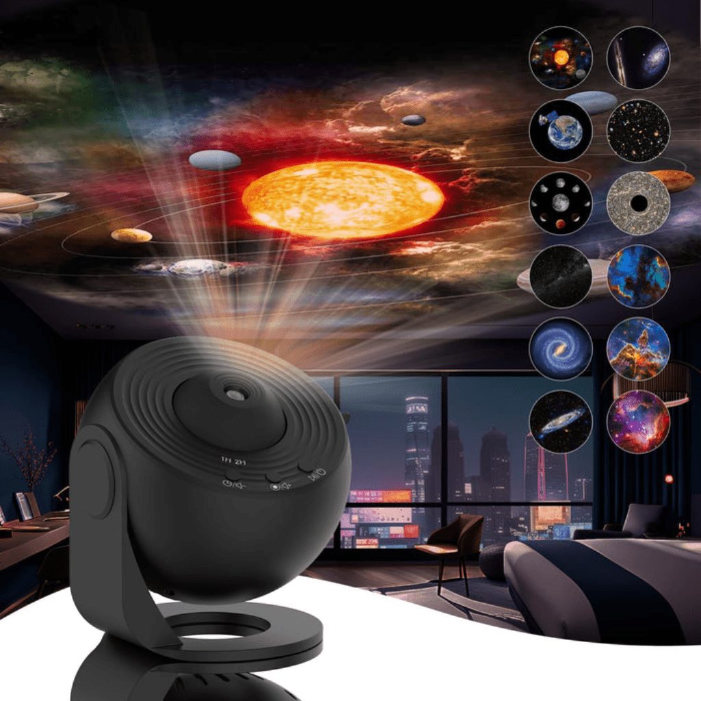 Skanto | CELESTICAST – HD Star Projector with 13 Galaxy Discs and Timer Function