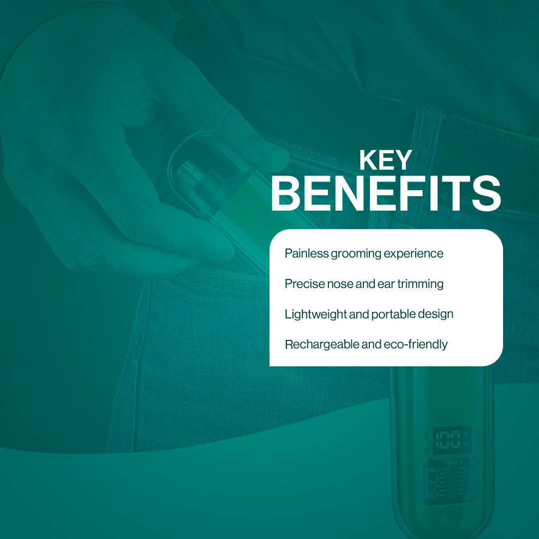 BowLift | Nose Hair Trimmer for Men | Rechargeable & Design for Daily Use