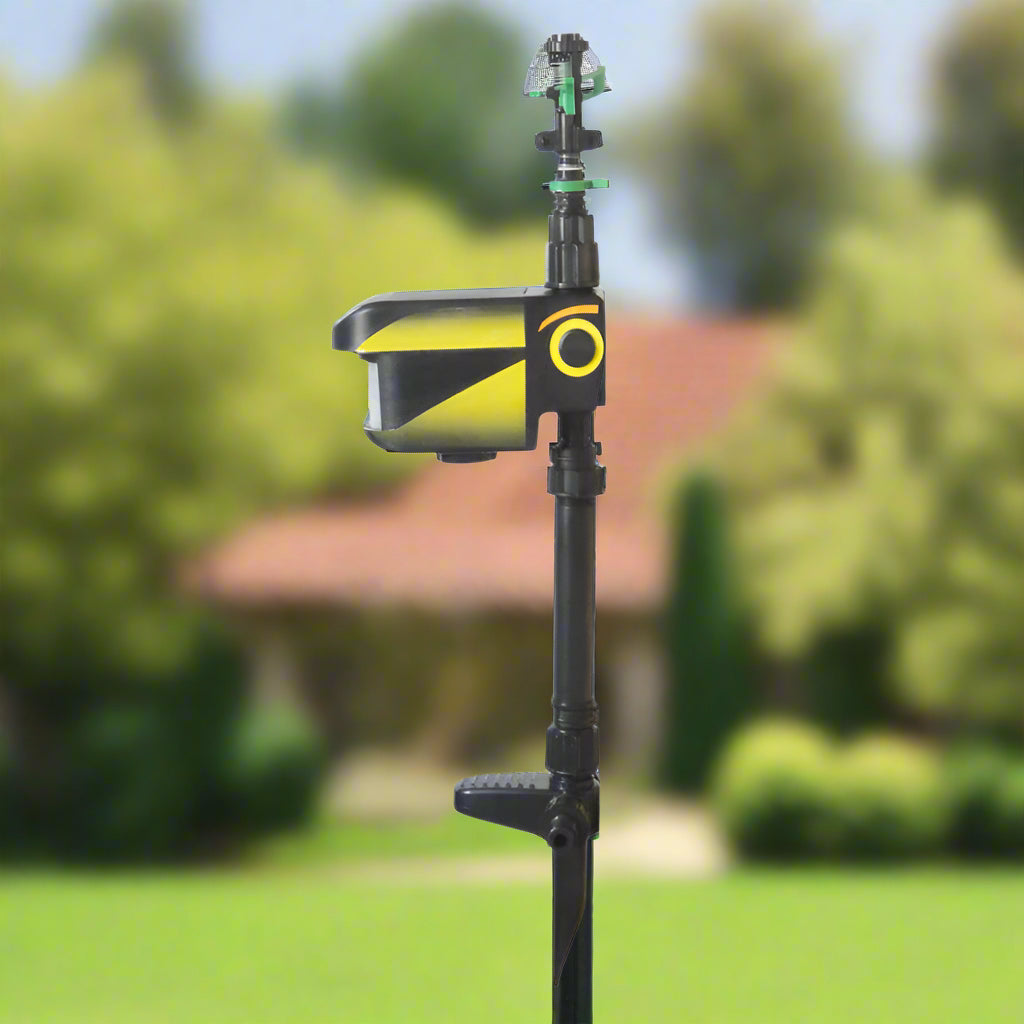 BowLift | Motion Activated Deer Repellent Sprinkler - Solar Powered Animal Deterrent for Gardens & Lawns