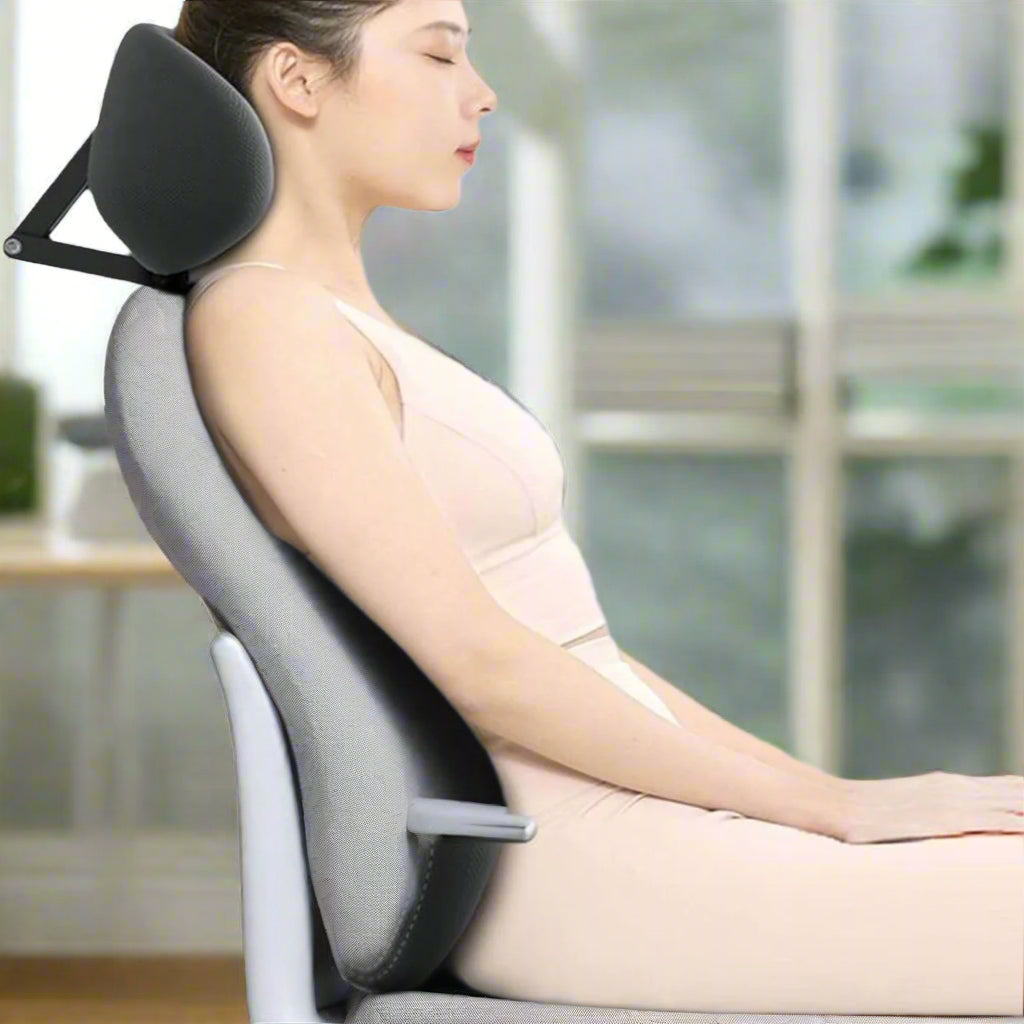 Skanto | Ergonomic Neck Pillow and Lumbar Support Cushion for Office Chair - Comfortable Headrest for Home and Office Use