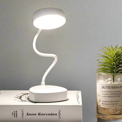 BowLift | LED Bedside Reading Lamp - Adjustable White Light Fixture for Nightstand & Bedroom Use