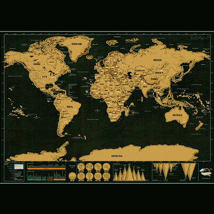 Scratch-off World Map (2 sizes) | Karnz