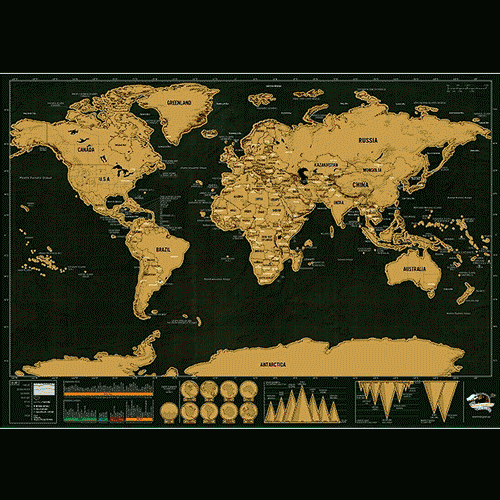 Scratch Off World Map (2 Sizes) | Karnz