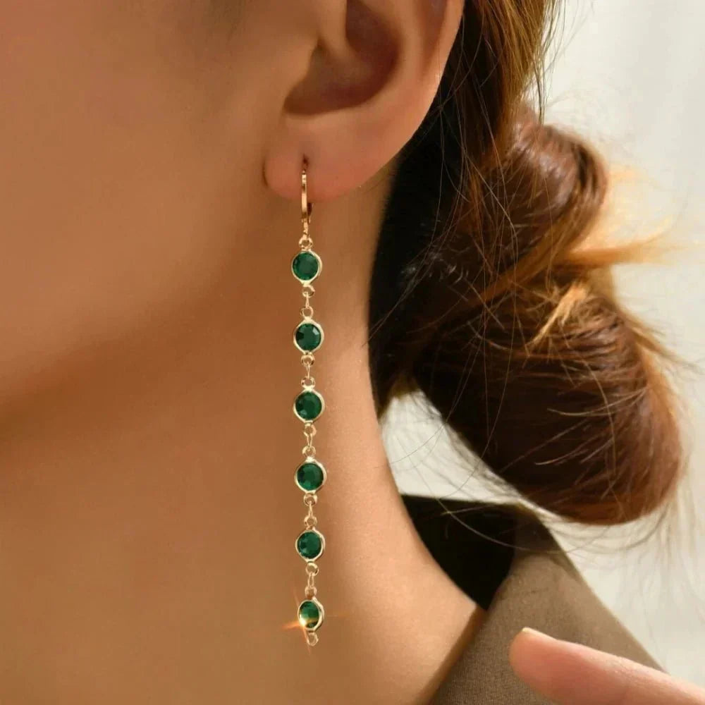 Karnz | Gem Drop Hoop Earrings