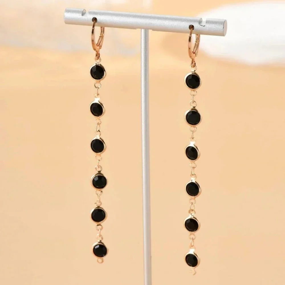 Karnz | Gem Drop Hoop Earrings
