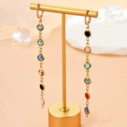 Karnz | Gem Drop Hoop Earrings