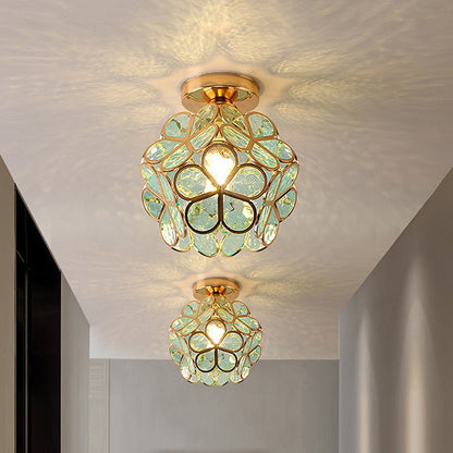 Skanto | Glass Flower Ceiling Lamp - FloraGlow
