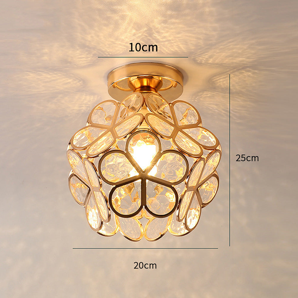 Skanto | Glass Flower Ceiling Lamp - FloraGlow