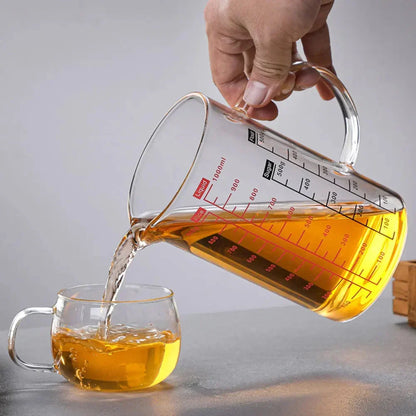 Glass Measuring Cup Food Grade High Borosilicate Glass Cups with Lid | Bowlift