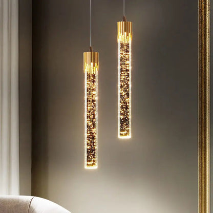 BowLift | Glass Pendant Lamp in Cylindrical Shape - Lustreau