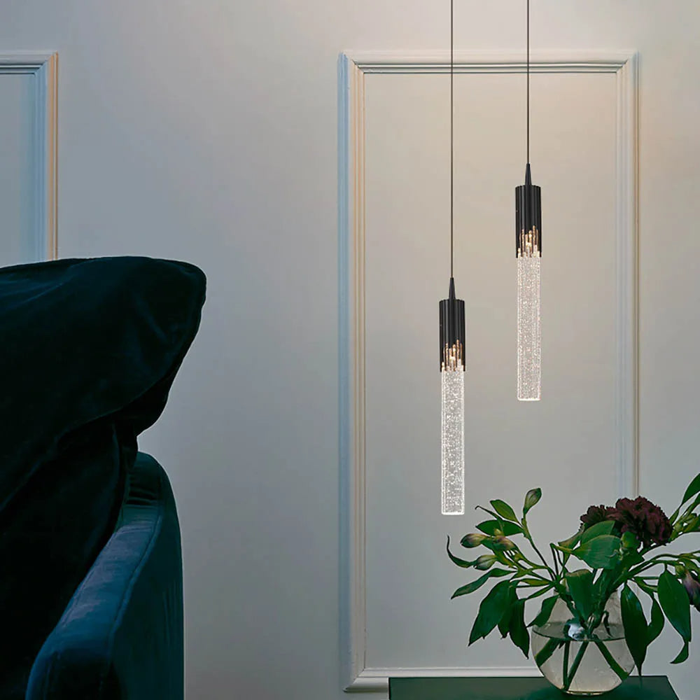BowLift | Glass Pendant Lamp in Cylindrical Shape - Lustreau