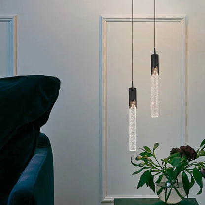 BowLift | Glass Pendant Lamp in Cylindrical Shape - Lustreau