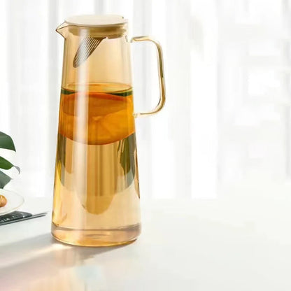 Glass Pitcher with Lid Easy Clean Heat Resistant Glass Water Jug | Skanto