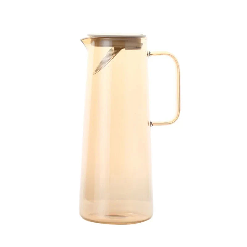 Glass Pitcher with Lid Easy Clean Heat Resistant Glass Water Jug | Skanto