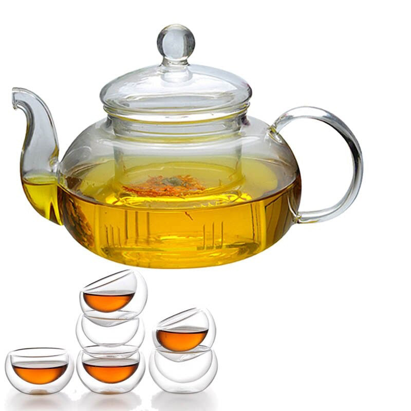 Glass Teapots Heat-resistant Glass Tea Infusion Cup Double Wall Glass | Karnz