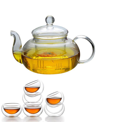 Glass Teapots Heat-resistant Glass Tea Infusion Cup Double Wall Glass | Karnz