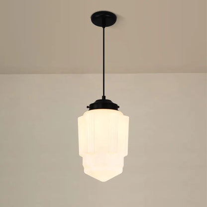 LumiNéo – Modern Geometric Pendant in Frosted Glass