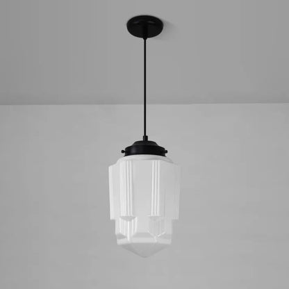 LumiNéo – Modern Geometric Pendant in Frosted Glass