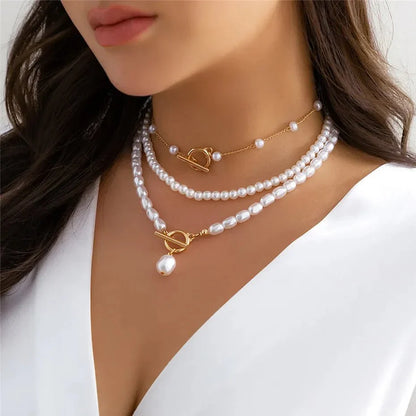 Skanto | Classic Pearl Necklace Stacks