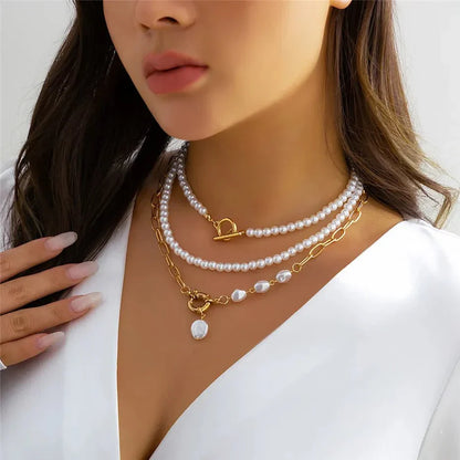 Skanto | Classic Pearl Necklace Stacks