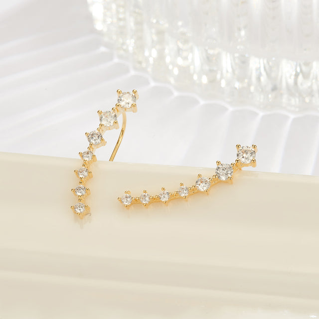 Skanto | Glamour | Sparkling Zircon 925 Sterling Silver Earrings