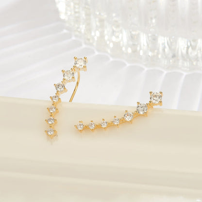 Skanto | Glamour | Sparkling Zircon 925 Sterling Silver Earrings