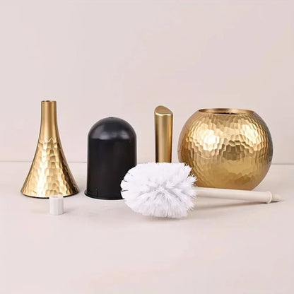 Skanto | GOLDENLUXE – Sculptural Toilet Brush with Elegant Metallic Design for Modern Bathrooms