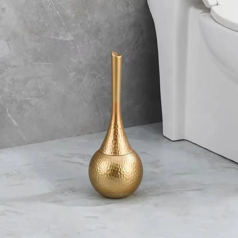Skanto | GOLDENLUXE – Sculptural Toilet Brush with Elegant Metallic Design for Modern Bathrooms