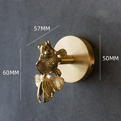 Golden Brass Wall Hooks – Handmade Animal Designs for Stylish Wall Decoration | Kalsten