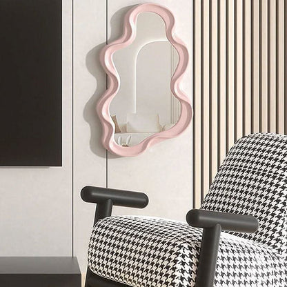 Cloud-shaped decorative wall mirror for home