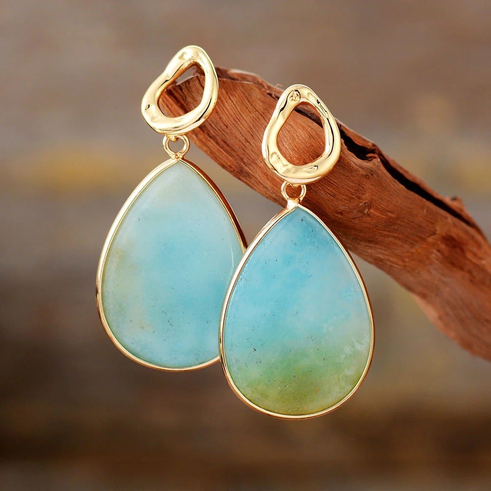 Skanto | Tropical Amara Amazonite Earrings - Amara